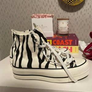 Platform Zebra High Top Converse All Star